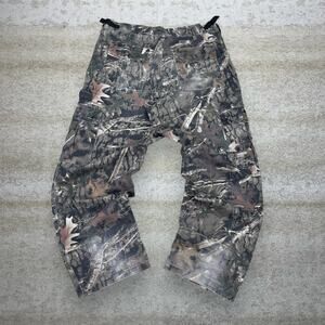 Vintage Hunting Camo Tactical Pants Baggy Fit Cargos Crazy Woodland Pattern 90s